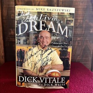 Signed Hardcover Book Living A Dream by Dick Vitale & Dick Weiss